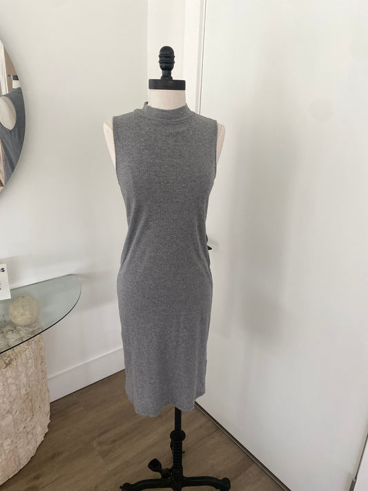 Grey Ribbed Dress