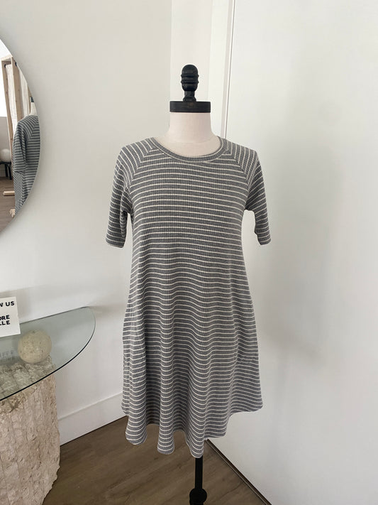 Grey Striped Dress