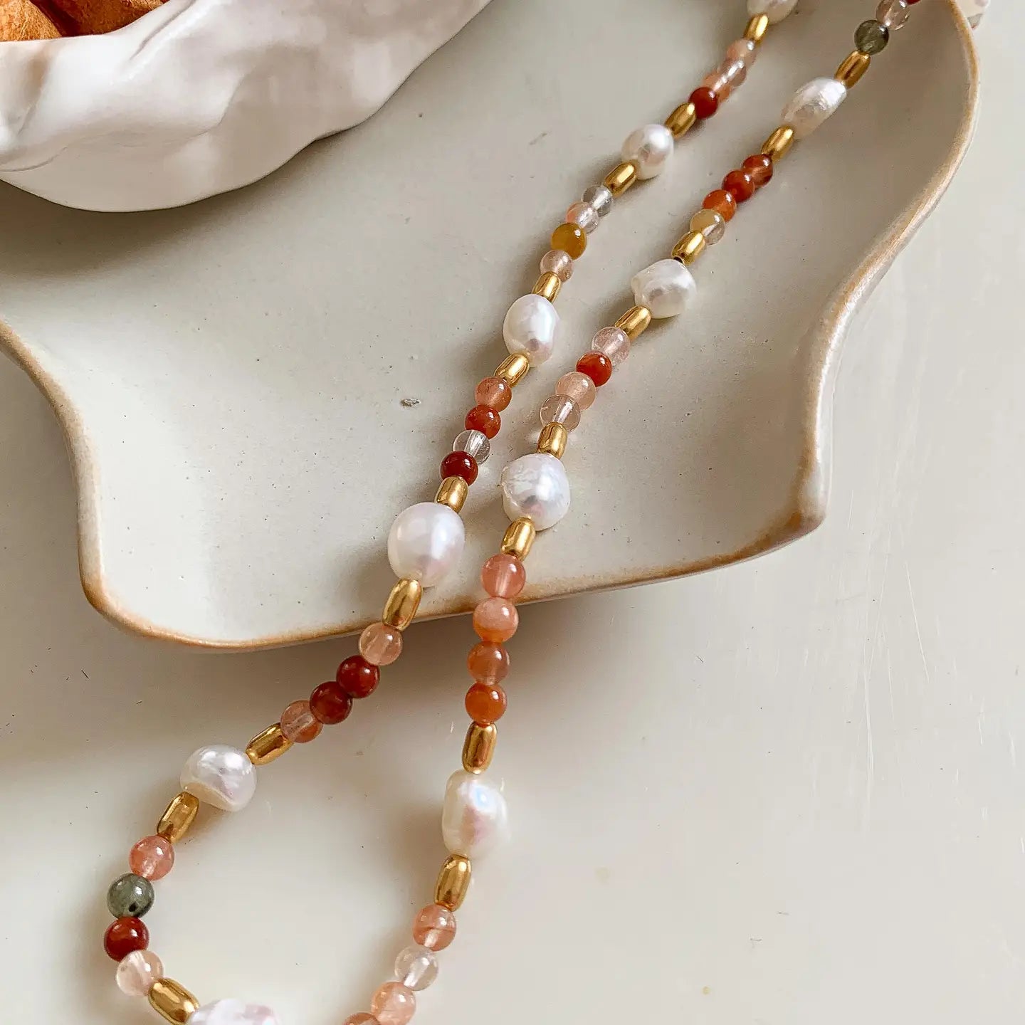 Rose Summer Beaded Necklace